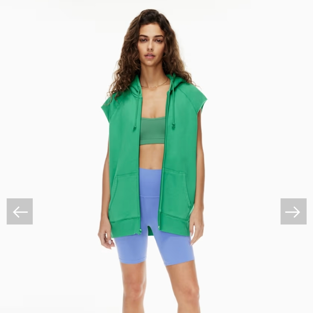 Tna Cozy Fleece Boyfriend Sleeveless Zip Hoodie